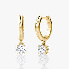 Charger l'image dans la galerie, Créoles Huggie Moissanite 18K