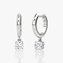 Charger l'image dans la galerie, Créoles Huggie Moissanite 18K
