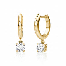 Charger l'image dans la galerie, Créoles Huggie Moissanite 18K

